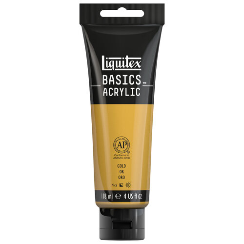 LQX BASICS ACRYLIC COLOUR 118ML GOLD ROW