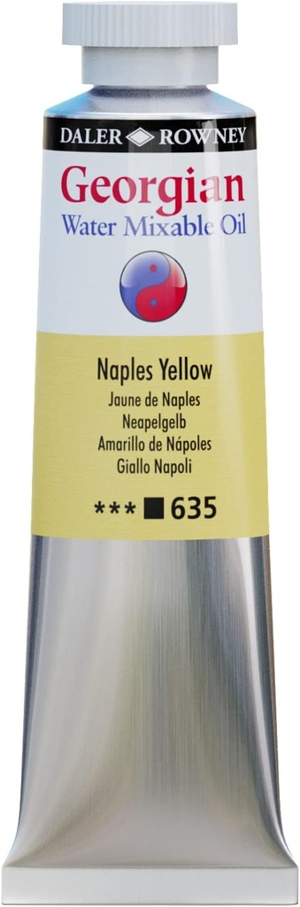 DALER ROWNEY WATER MIXABLE OIL COLOUR 37ML NAPLES YELLOW
