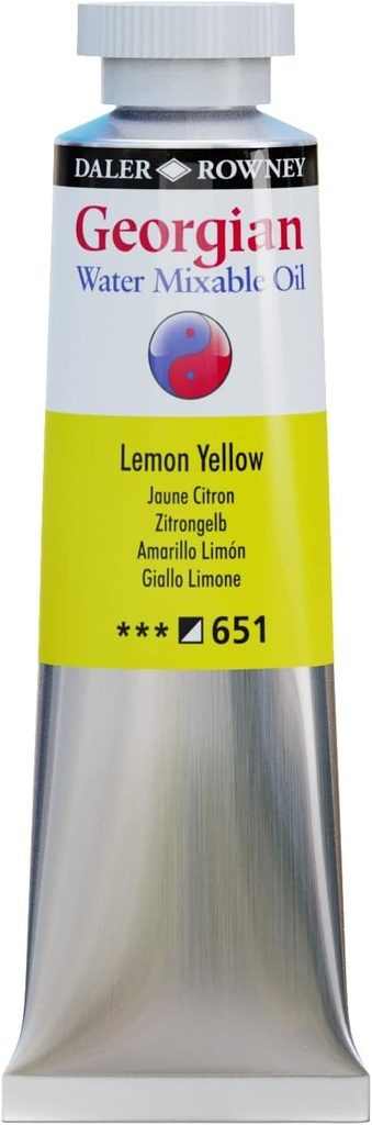 DALER ROWNEY WATER MIXABLE OIL COLOUR 37ML LEMON YELLOW
