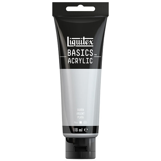 LIQUITEX BASICS ACRYLIC COLOUR 118ML SILVER ROW