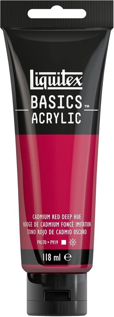 LIQUITEX BASICS ACRYLIC COLOUR 118ML CADMIUM RED DEEP HUE