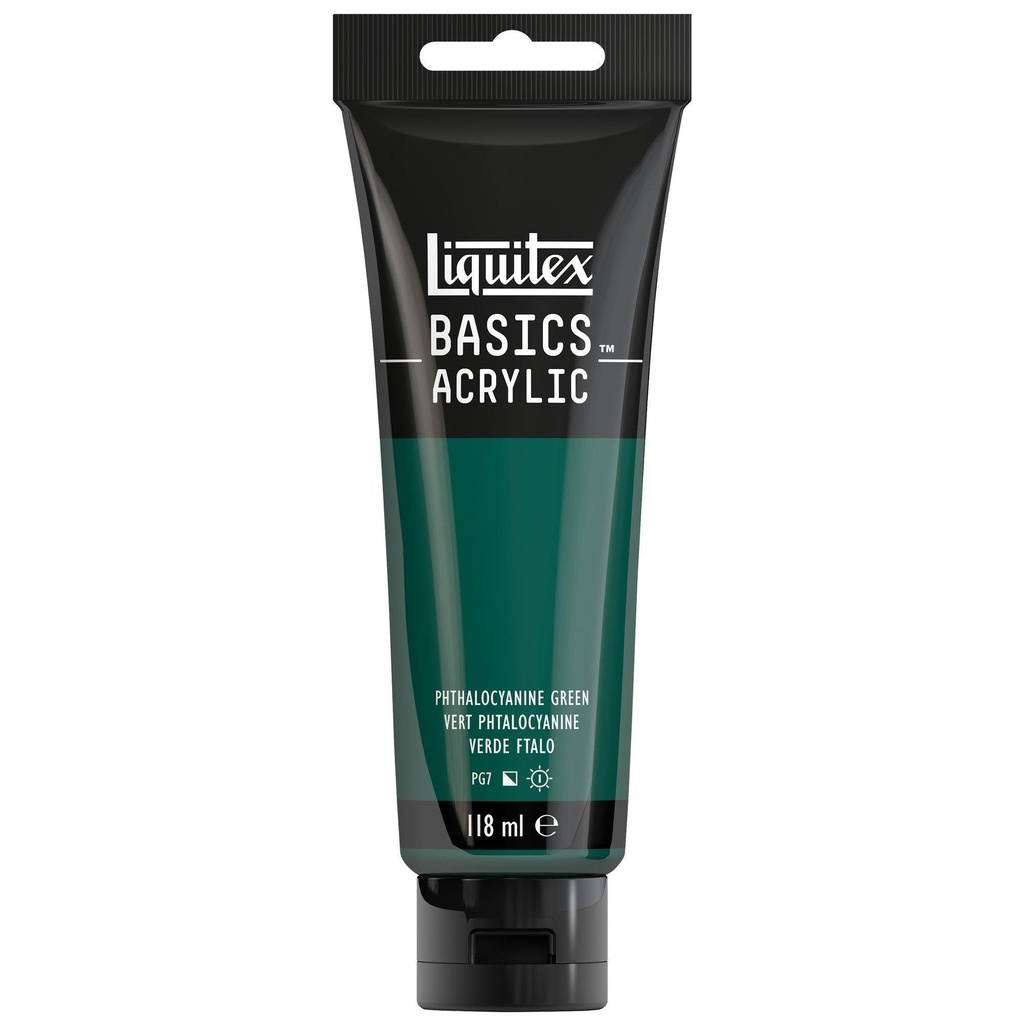 LQX BASICS ACRYLIC COLOUR 118ML PHTHALOCYANINE GREEN ROW