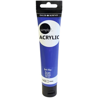 DALER ROWNEY SIMPLY ACRYLIC 75ML SL DARK BLUE