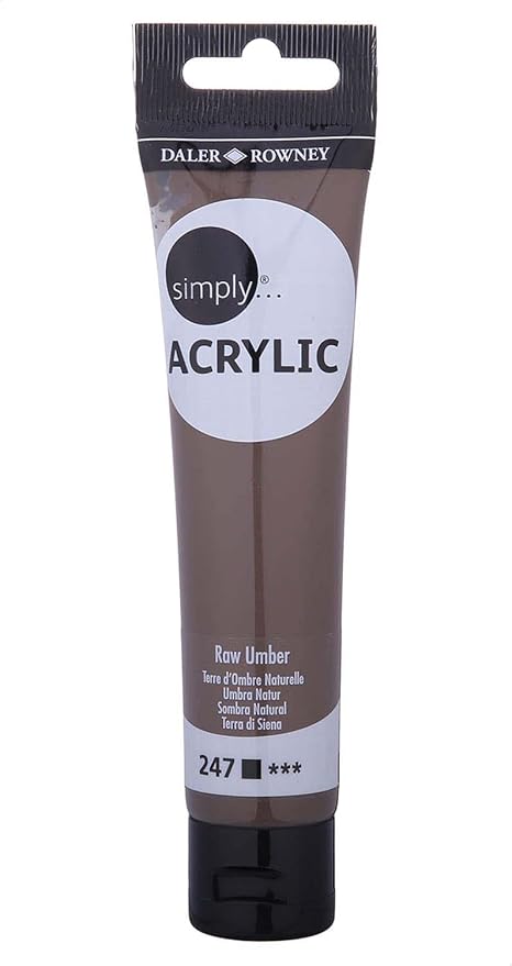 DALER ROWNEY SIMPLY ACRYLIC 75ML SL RAW UMBER