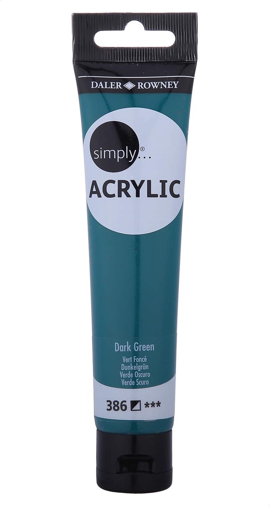 DALER ROWNEY SIMPLY ACRYLIC 75ML SL DARK GREEN
