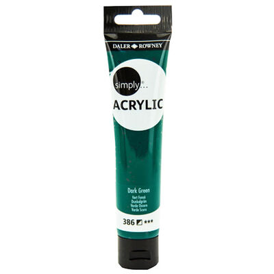 DALER ROWNEY SIMPLY ACRYLIC 75ML SL DARK GREEN