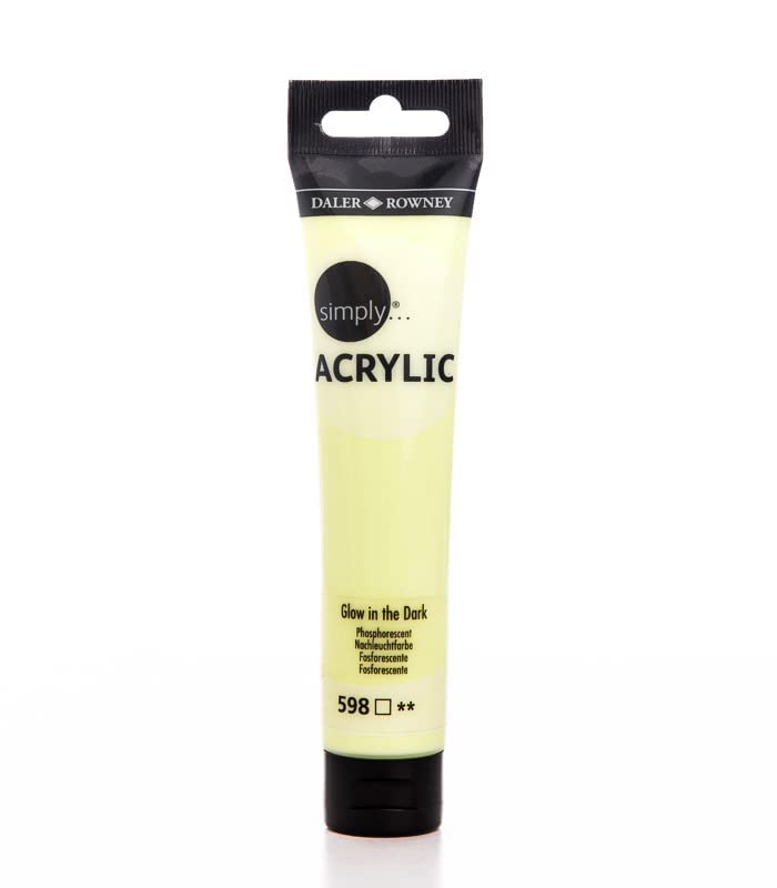 DALER ROWNEY SIMPLY ACRYLIC 75ML GLOW IN THE DARK