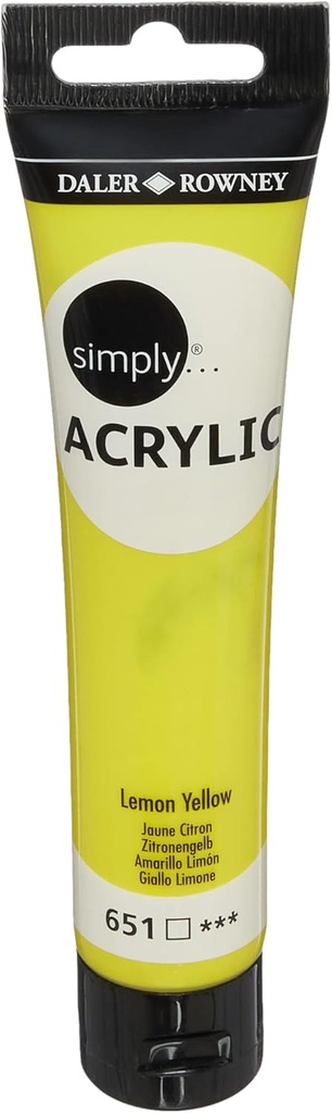 DALER ROWNEY SIMPLY ACRYLIC 75ML SL LEMON YELLOW