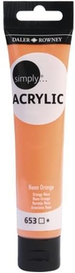 DALER ROWNEY SIMPLY ACRYLIC 75ML SL NEON ORANGE