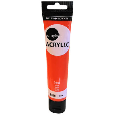 DALER ROWNEY SIMPLY ACRYLIC 75ML SL ORANGE