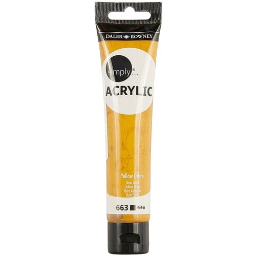 DALER ROWNEY SIMPLY ACRYLIC 75ML SL YELLOW OCHRE