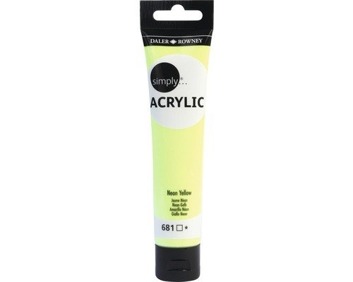 DALER ROWNEY SIMPLY ACRYLIC 75ML SL NEON YELLOW