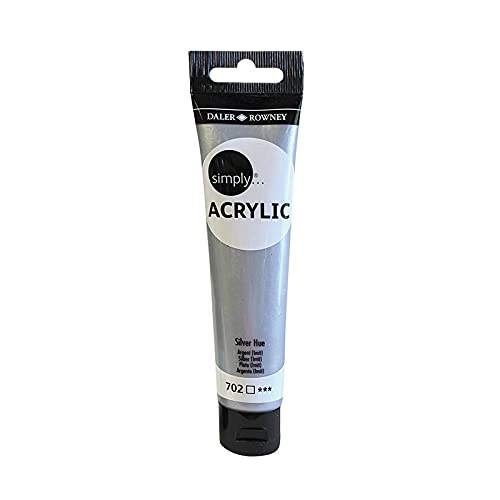 DALER ROWNEY SIMPLY ACRYLIC 75ML SL SILVER