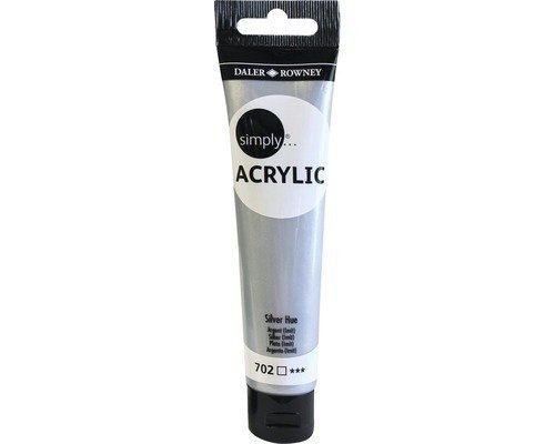 DALER ROWNEY SIMPLY ACRYLIC 75ML SL SILVER