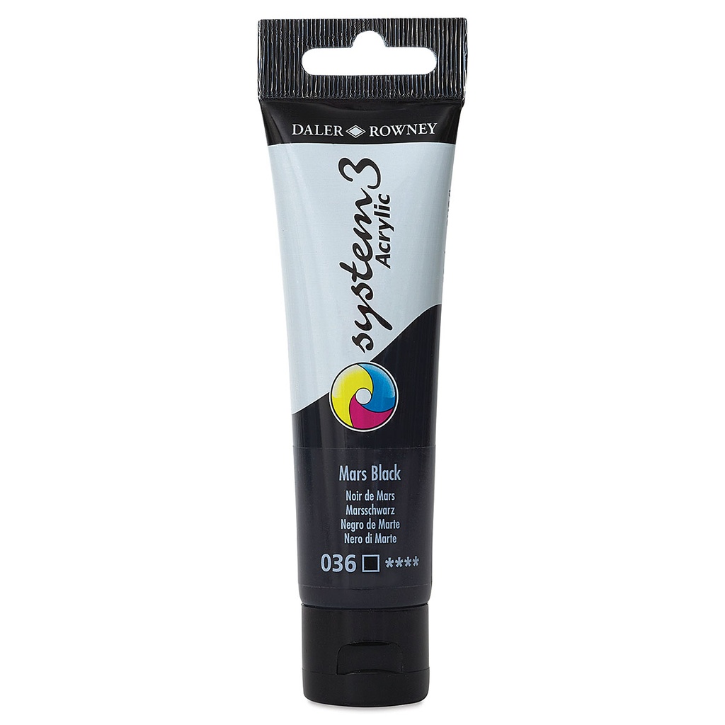 DALER ROWNEY SYSTEM3 ACRYLIC 59ML MARS BLACK