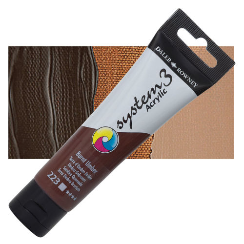 DALER ROWNEY SYSTEM3 ACRYLIC 59ML BURNT UMBER