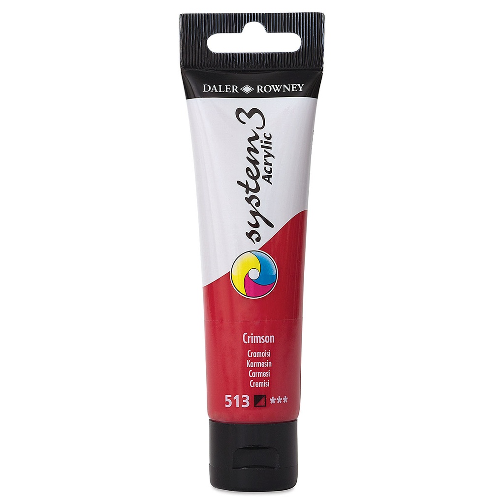 DALER ROWNEY SYSTEM3 ACRYLIC 59ML CRIMSON