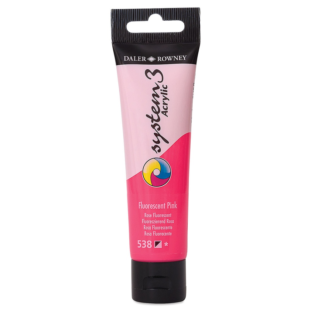 DALER ROWNEY SYSTEM3 ACRYLIC 59ML FLUORESCENT PINK
