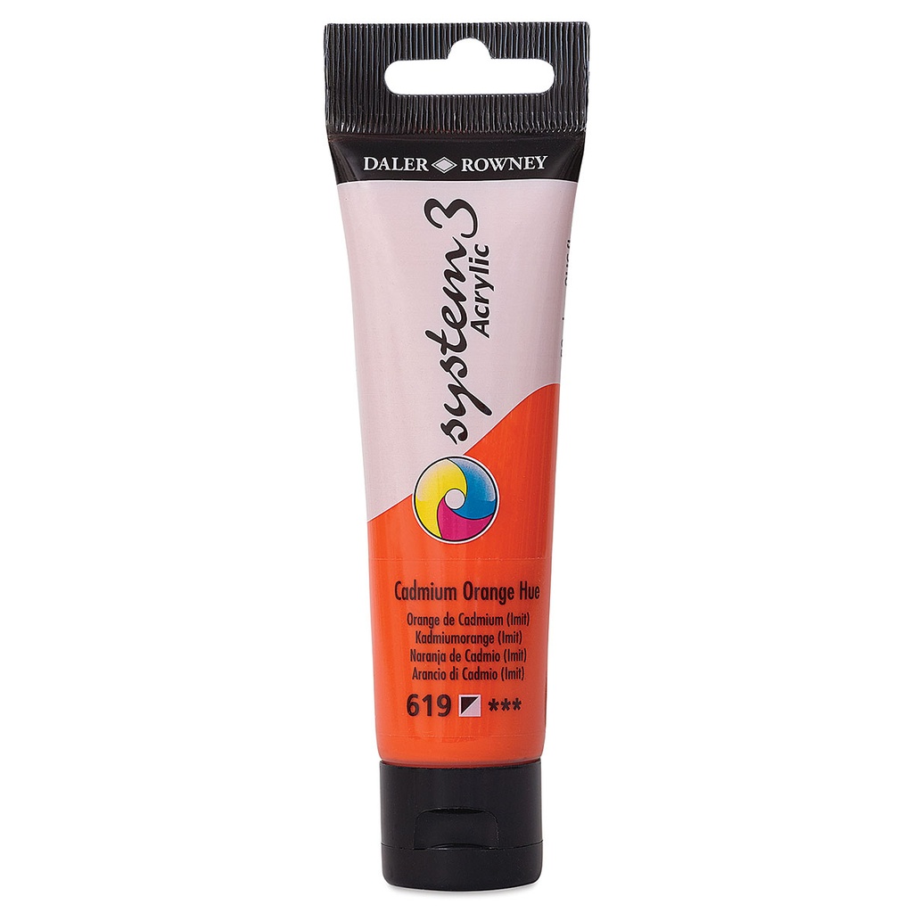 DALER ROWNEY SYSTEM3 ACRYLIC 59ML CADMIUM ORANGE HUE