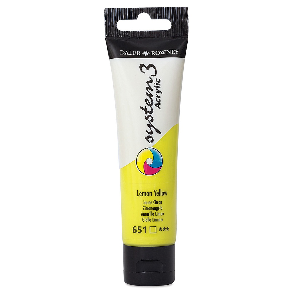 DALER ROWNEY SYSTEM3 ACRYLIC 59ML LEMON YELLOW