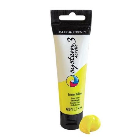 DALER ROWNEY SYSTEM3 ACRYLIC 59ML LEMON YELLOW