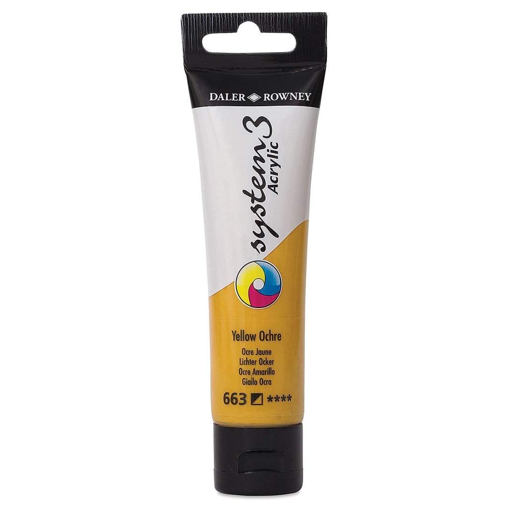 DALER ROWNEY SYSTEM3 ACRYLIC 59ML YELLOW OCHRE