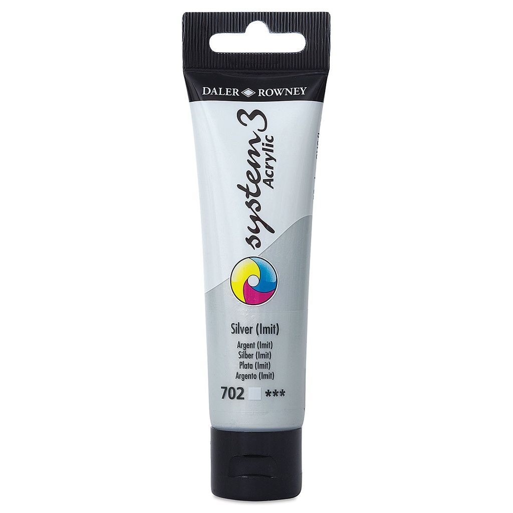 DALER ROWNEY SYSTEM3 ACRYLIC 59ML SILVER HUE