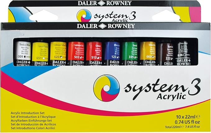 DALER ROWNEY SYSTEM3 ACRYLIC 10X22ML INTRO SET