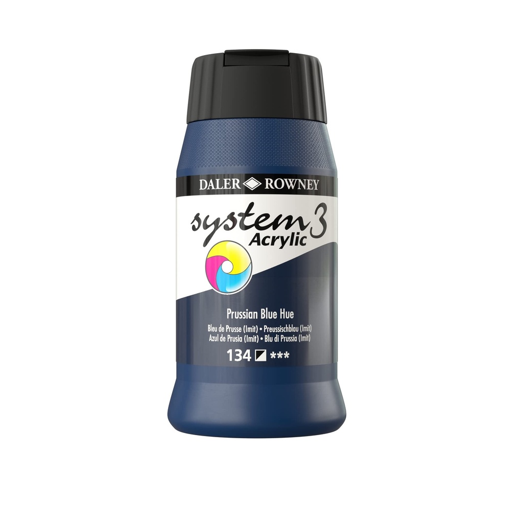 DALER ROWNEY SYSTEM3 ACRYLIC 500ML PRUSS BLUE H