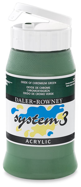 DALER ROWNEY SYSTEM3 ACRYLIC 500ML OX CHROM GREEN