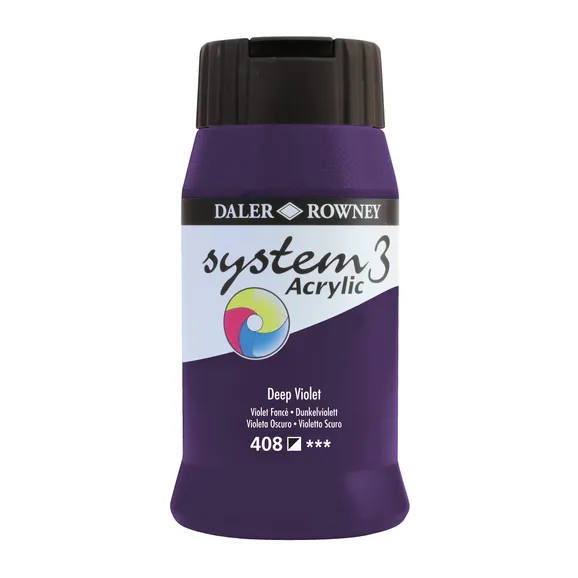 DALER ROWNEY SYSTEM3 ACRYLIC 500ML DEEP VIOLET