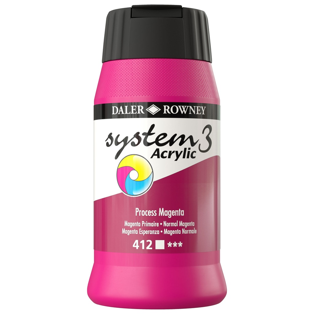 DALER ROWNEY SYSTEM3 ACRYLIC 500ML PROCES MAGENTA