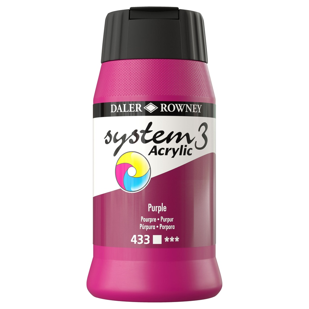 DALER ROWNEY SYSTEM3 ACRYLIC 500ML PURPLE