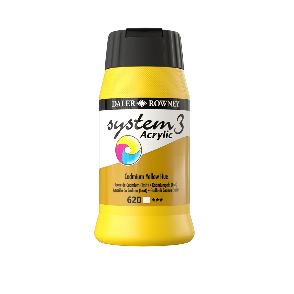 DALER ROWNEY SYSTEM3 ACRYLIC 500ML CAD YELLOW HUE