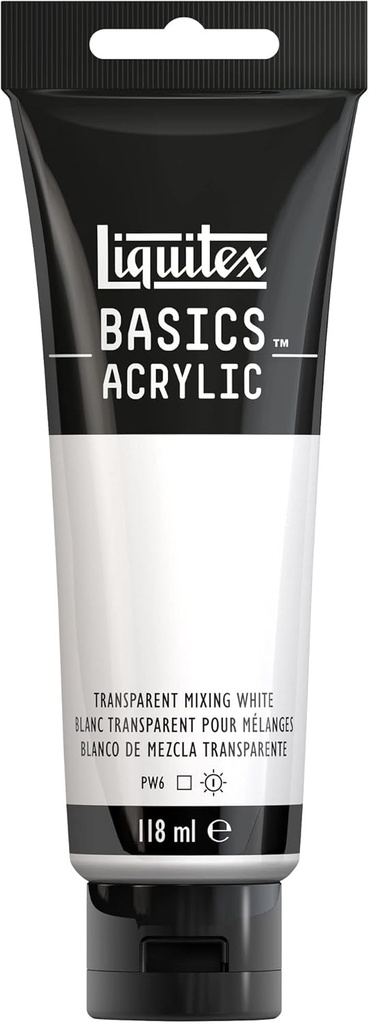 LIQUITEX BASICS ACRYLIC COLOUR 118ML TRANSPARENT MIXING WHITE