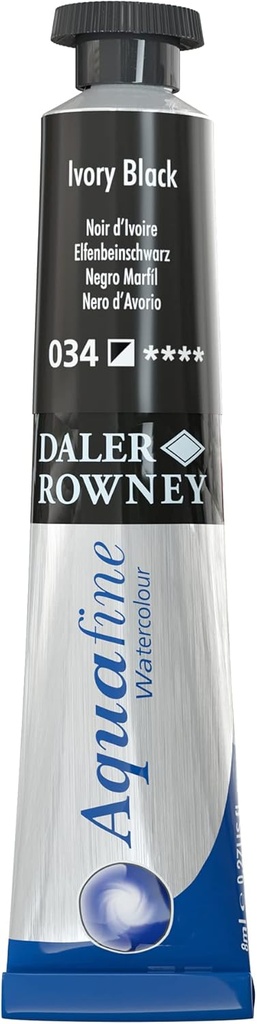 DALER ROWNEY AQUAFINE 8ML LAMP BLACK