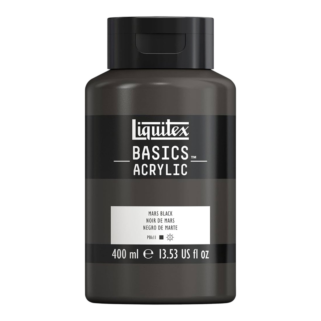 LIQUITEX BASICS ACRYLIC COLOUR 400ML JAR MARS BLACK ROW