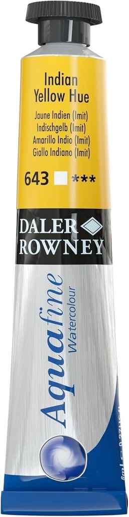 DALER ROWNEY AQUAFINE 8ML INDIAN YELLOW HUE