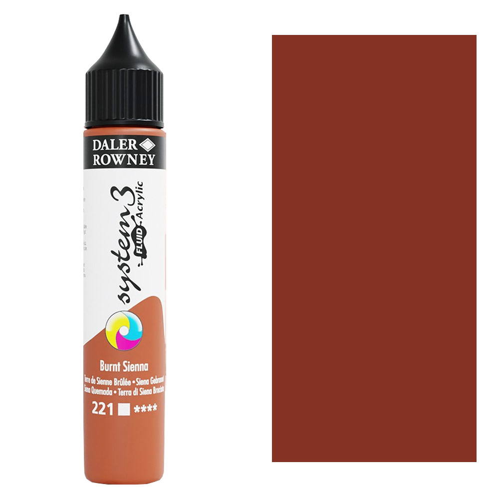 DALER ROWNEY SYSTEM3 FLUID 29.5ML BURNT SIENNA