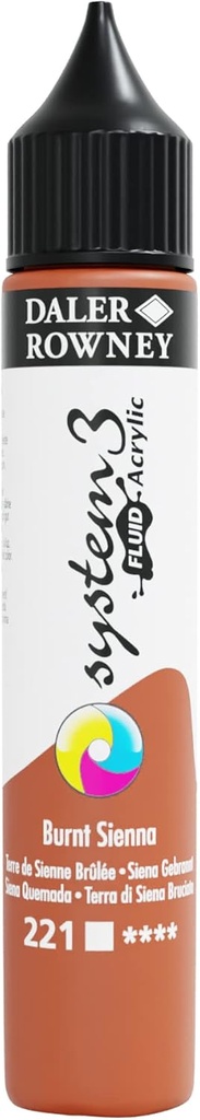 DALER ROWNEY SYSTEM3 FLUID 29.5ML BURNT SIENNA