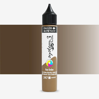 DALER ROWNEY SYSTEM3 FLUID 29.5ML RAW UMBER