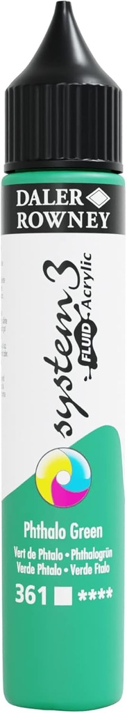 DALER ROWNEY SYSTEM3 FLUID 29.5ML PHTHALO GREEN