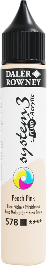 DALER ROWNEY SYSTEM3 FLUID 29.5ML PEACH PINK