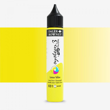 DALER ROWNEY SYSTEM3 FLUID 29.5ML LEMON YELLOW