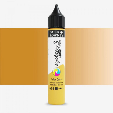 DALER ROWNEY SYSTEM3 FLUID 29.5MLYELLOW OCHRE