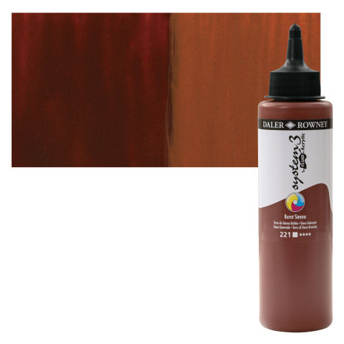 DALER ROWNEY SYSTEM3 FLUID 250ML BURNT SIENNA