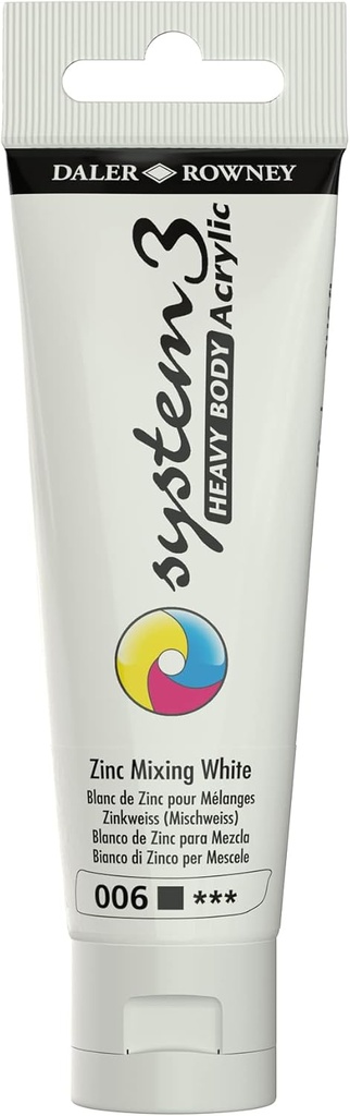 DALER ROWNEY SYSTEM3 HB 59ML ZINC MIXING WHITE