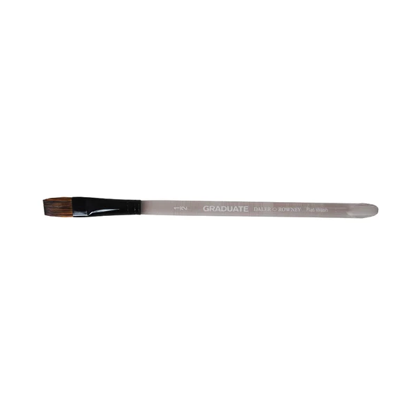 DALER ROWNEY GRADUATE SHORT HANDLE SYNTHETIC FLAT WASH SIZE 1/2 INCH