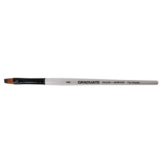 DALER ROWNEY GRADUATE SHORT HANDLE SYNTHETIC FLAT SHADER SIZE 8