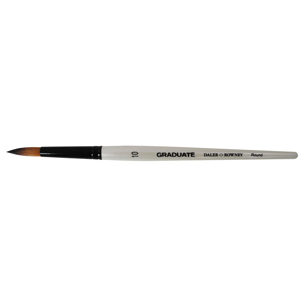 DALER ROWNEY GRADUATE SHORT HANDLE SYNTHETIC ROUND SIZE 10